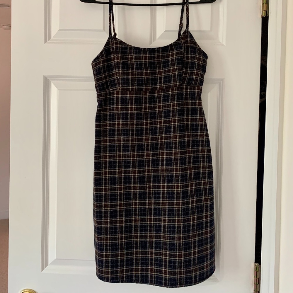 Navy Plaid Brandy Melville Dress